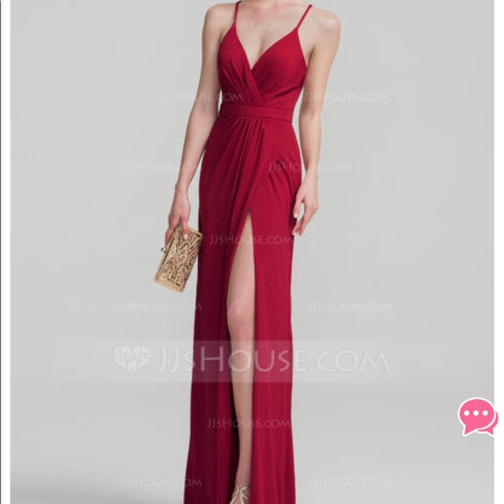 Burgundy prom dress